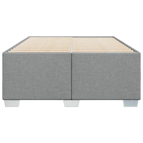 vidaXL s&auml;ngram utan madrass ljusgr&aring; 120x190 cm tyg