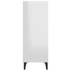 vidaXL Skåp vit högglans 34,5x32,5x90 cm konstruerat trä