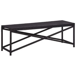 vidaXL Tr&auml;dg&aring;rdsb&auml;nk 120 cm konstrotting svart