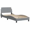 vidaXL Bed Frame without Mattress "Hvar" Light Grey 80x200 cm Fabric