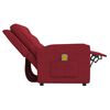 vidaXL Massagefåtölj 2-sits vinröd tyg