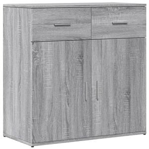 vidaXL Sk&auml;nk gr&aring; sonoma 79x38x80 cm konstruerat tr&auml;
