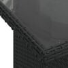 vidaXL Soffgrupp för trädgården med dynor 7 delar svart konstrotting