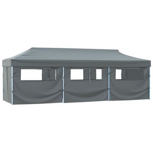 vidaXL Pop-Up hopf&auml;llbart partyt&auml;lt med 8 sidov&auml;ggar 870x291x315 cm antracit