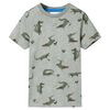 T-shirt för barn khaki melange 116
