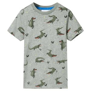 T-shirt f&ouml;r barn khaki melange 116