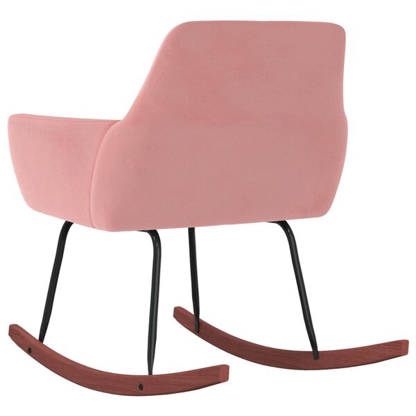 vidaXL Gungstol rosa sammet