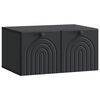 vidaXL V&auml;ggmonterad TV-b&auml;nk Svart 59,5 x 41 x 30 cm Konstruerat tr&auml;