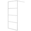 vidaXL Duschv&auml;gg silver 90x195 cm klart ESG-glas