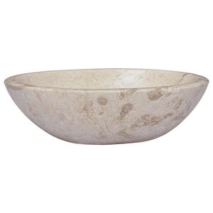 vidaXL Handfat gr&auml;ddvit 53x40x15 cm marmor