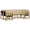 vidaXL Utomhussoffset 6 st Vit och Beige