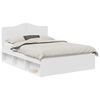 vidaXL S&auml;ngram med huvudgavel Vit 150 x 200 cm Massiv furu