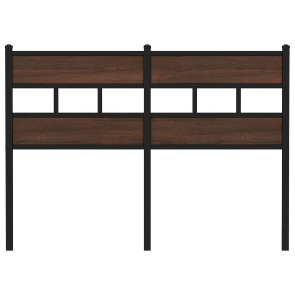 vidaXL Ers&auml;ttningsgavel brun ek 120 cm st&aring;l och konstruerat tr&auml;