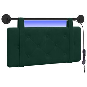 vidaXL H&auml;ngande s&auml;nggavel Med LED-lampa M&ouml;rkgr&ouml;n Sammet