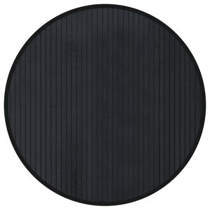 vidaXL Matta rund svart 60 cm bambu
