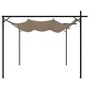 vidaXL Pergola med infällbart tak taupe 295x292x230 cm