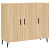 vidaXL Sk&auml;nk sonoma-ek 90x34x80 cm konstruerat tr&auml;