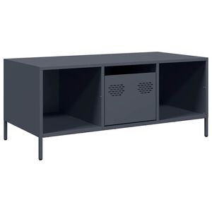 vidaXL Soffbord antracit 101,5x50x43,5 cm kallvalsat st&aring;l