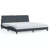 vidaXL Bed Frame with LED without Mattress Dark Grey 200x200 cm Velvet