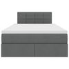 vidaXL Förvaringssäng med LED Mörkgrå 120 x 200 cm Polyester