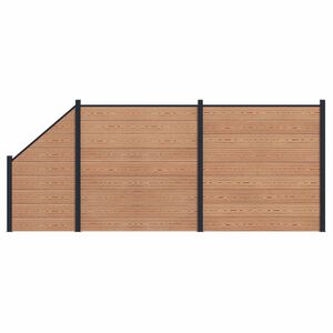 vidaXL St&auml;ngselpanel 3 pcs WPC och aluminium Brun