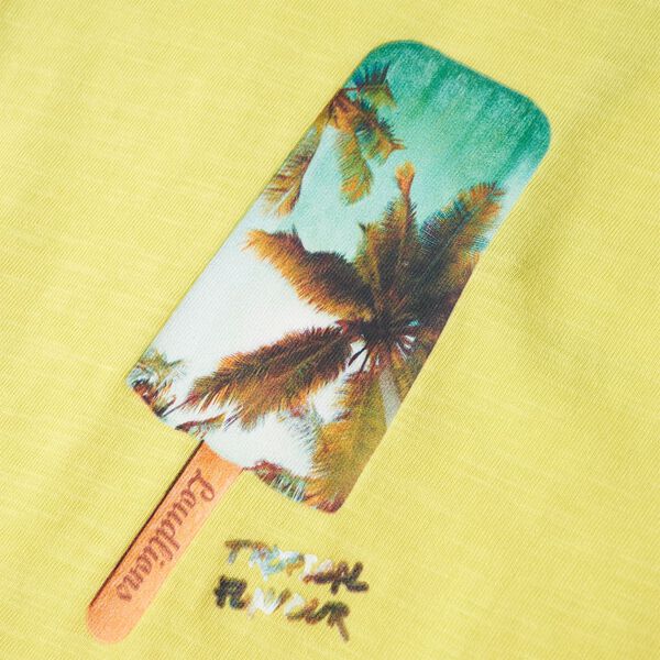 T-shirt f&ouml;r barn gul 128