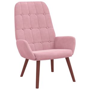 vidaXL Vilstol rosa sammet