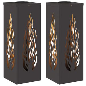 vidaXL Solar LED Stig Ljus 2 st Varmvit 18 x 18 x 50 cm