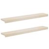 vidaXL F&ouml;nsterbr&auml;dor 2 st Vit 100 x 20 x 2 cm Massivt Ektr&auml;