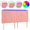 vidaXL S&auml;nggavel LED rosa 180x5x118/128 cm sammet