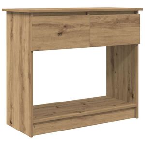 vidaXL Avlastningsbord med l&aring;dor hantverksm&auml;ssig ek 85,5x38,5x74,5 cm