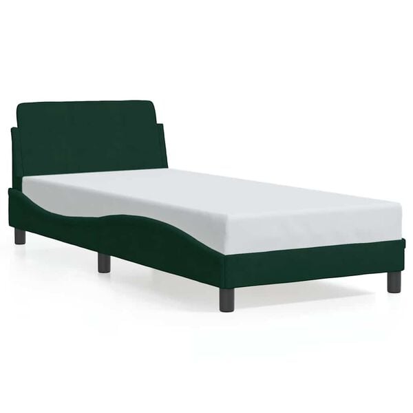 vidaXL Bed Frame "Dover" Dark Green 80x200 cm Velvet