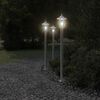 vidaXL Utomhusgolvlampa silver 120 cm rostfritt st&aring;l