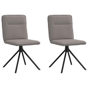 vidaXL Matstolar 2 st taupe tyg