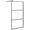 vidaXL Duschsk&auml;rmar Svart 100 x 195 cm Glas och Aluminium