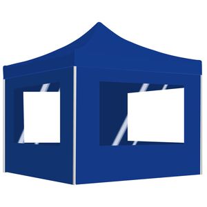 vidaXL Hopf&auml;llbart partyt&auml;lt med v&auml;ggar aluminium 2x2 m bl&aring;