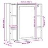 vidaXL Spegelsk&aring;p f&ouml;r badrum artisan ek 60x16x60 cm konstruerat tr&auml;