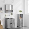 vidaXL Badrumsmöbelset 3 pcs Grå Sonoma Konstruerat trä & Metall