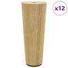 vidaXL M&ouml;belf&ouml;tter 12 st Brun &Oslash; 44 x 100 mm Massiv Eukalyptus Tr&auml;