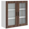 vidaXL V&auml;ggglasf&ouml;rr&aring;d PORTO Brun Ek 80 x 31 x 80 cm Konstruerat tr&auml;