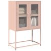 vidaXL Highboard rosa 68x39x107 cm stål