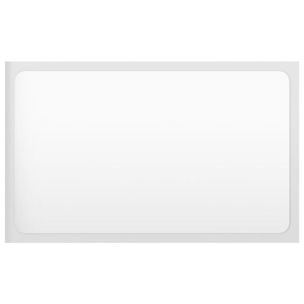 vidaXL Badrumsspegel vit h&ouml;gglans 60x1,5x37 cm sp&aring;nskiva
