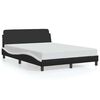 vidaXL S&auml;ngram Dover svart och vit 140x190 cm konstl&auml;der