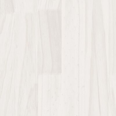 vidaXL Sängram vit massivt trä 75x190 cm