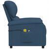 vidaXL Elektrisk massagefåtölj med uppresningshjälp blå tyg