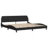vidaXL Bed Frame without Mattress "Hanko" Black 200x200 cm Velvet