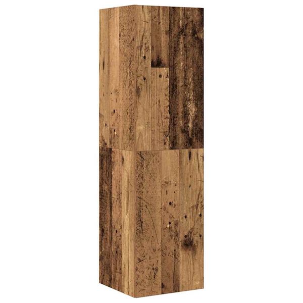 vidaXL TV-sk&aring;p v&auml;ggmonterat 4 delar gammalt tr&auml; konstruerat tr&auml;