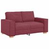 vidaXL Soffa 3 pcs Vinr&ouml;d 220 x 80 x 84 cm Linnenblandad tyg