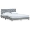 vidaXL Bed Frame without Mattress Light Grey 160x200 cm Fabric