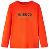 T-shirt med l&aring;nga &auml;rmar f&ouml;r barn stark orange 104